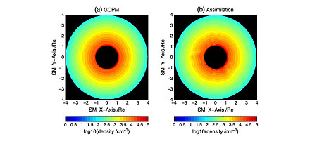 Data assimilation of plasmasphere and upper ionosphere using COSMIC/GPS slant TEC measurements